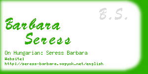 barbara seress business card